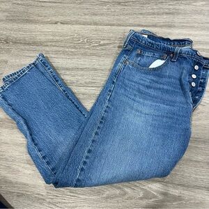 Levis 501S Skinny Classic Blue Women's Jeans W32 L28 BUtton Fly